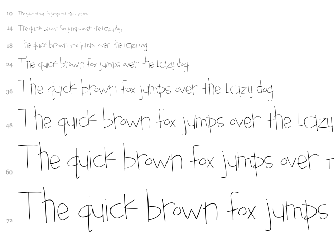 Something Blue font waterfall